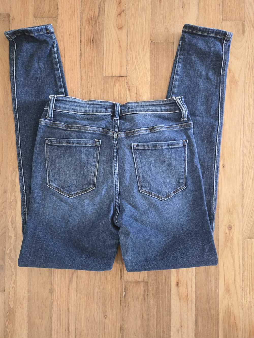 Flying Monkey Women's Skinny Jeans in Dark Blue Wash - Picture 2 of 5